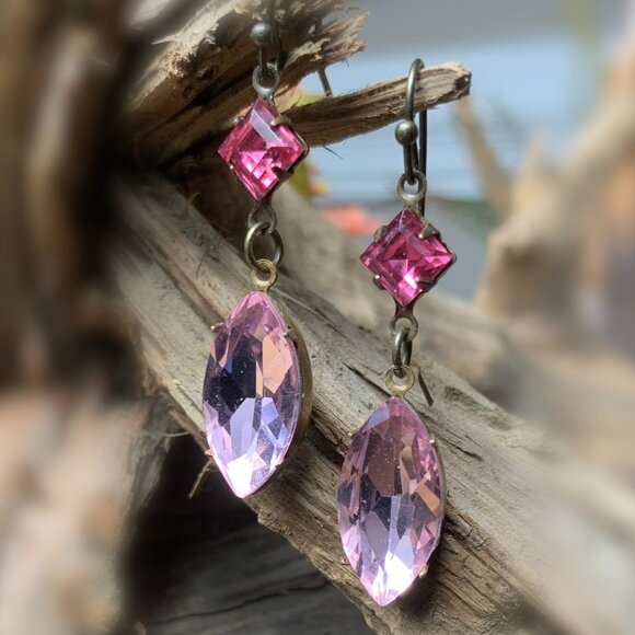 Swarovski Oval Crystal Dangle Earrings - Picture 2 of 9